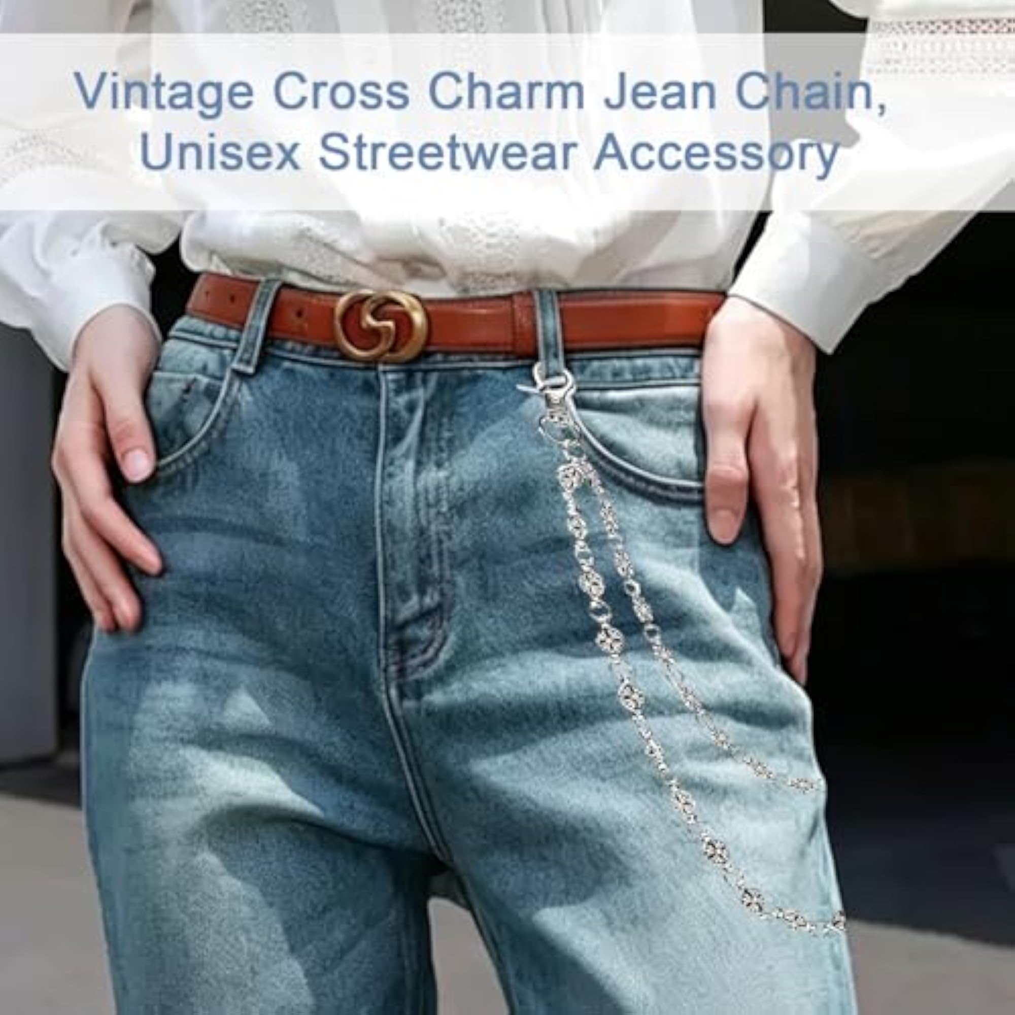 Men's Stylish Chain Necklace, Durable Metal Construction